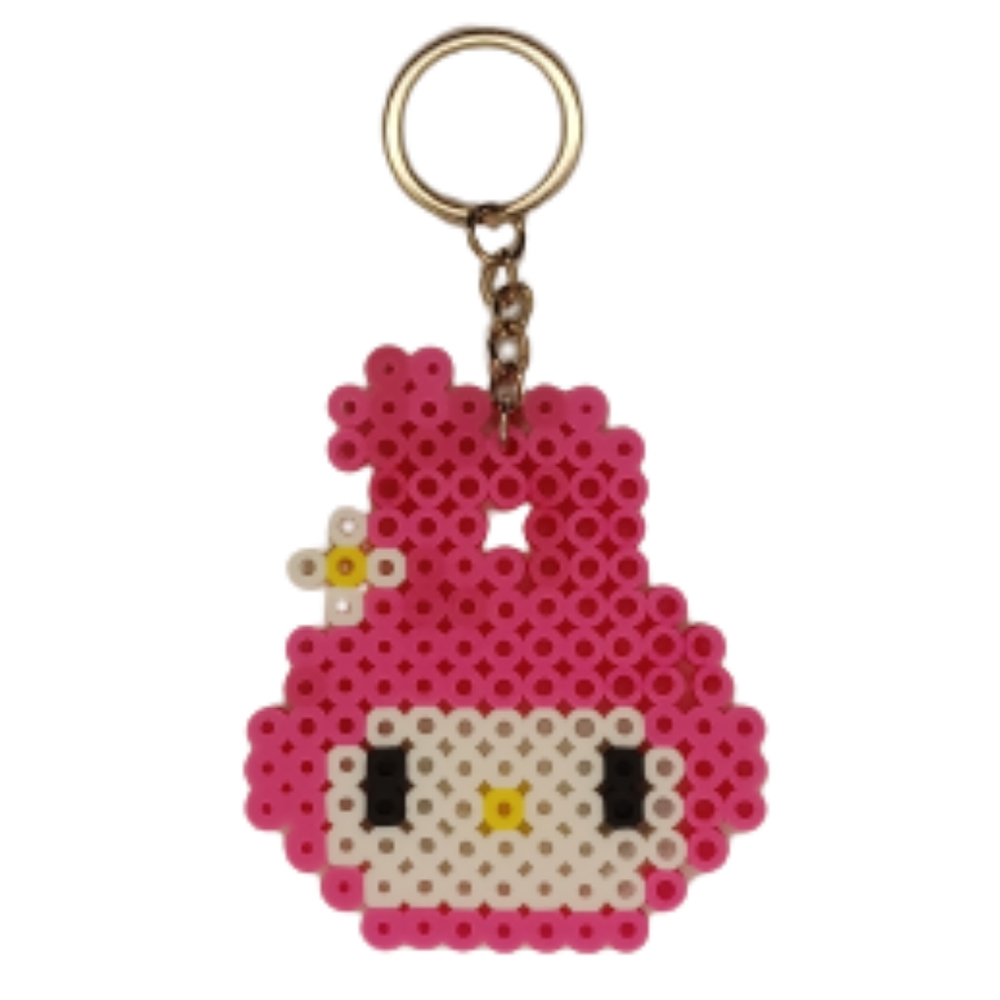 My Melody perler beads keychains